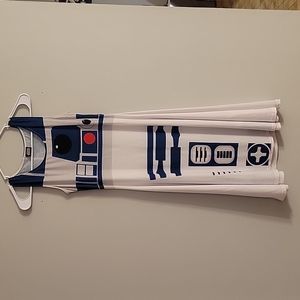 New Disney Size L Star Wars R2-D2 Fit & Flare Dress